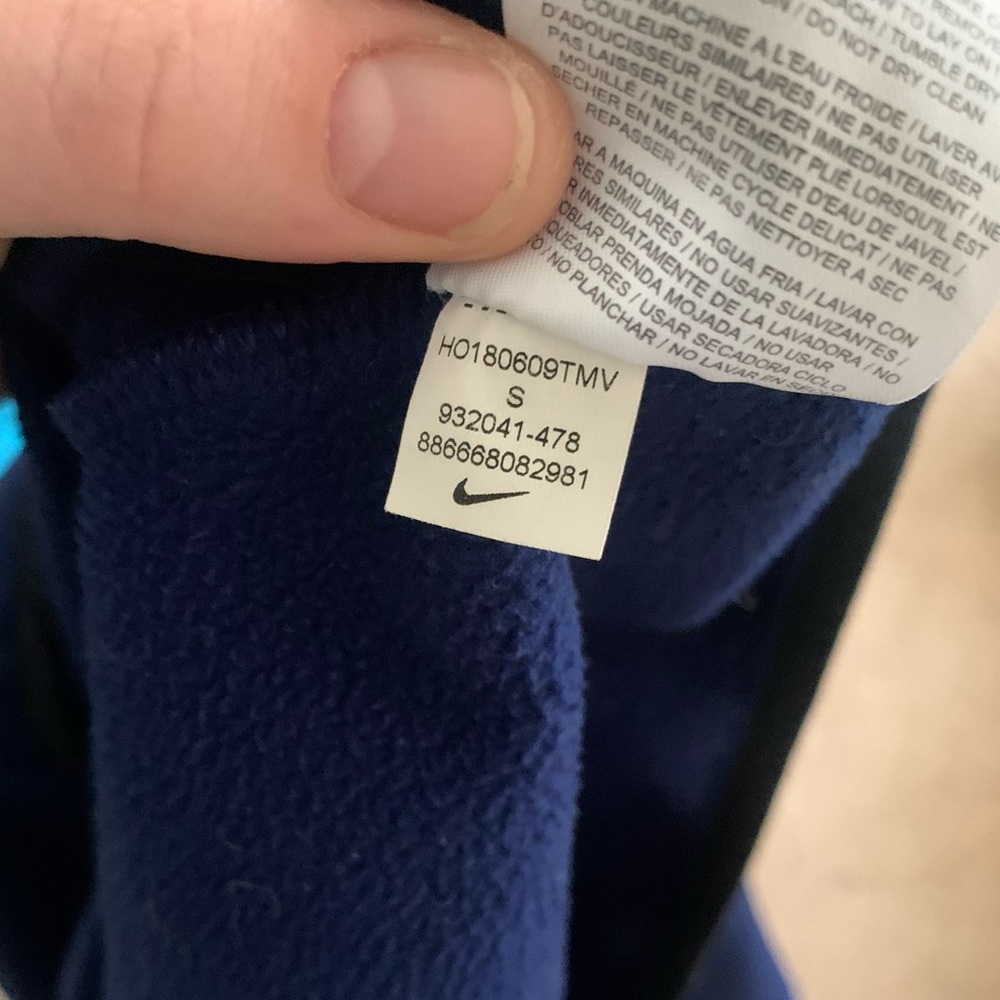 Nike Fleece Blue Long Sleeve Quarter Zip - Picture 2 of 5